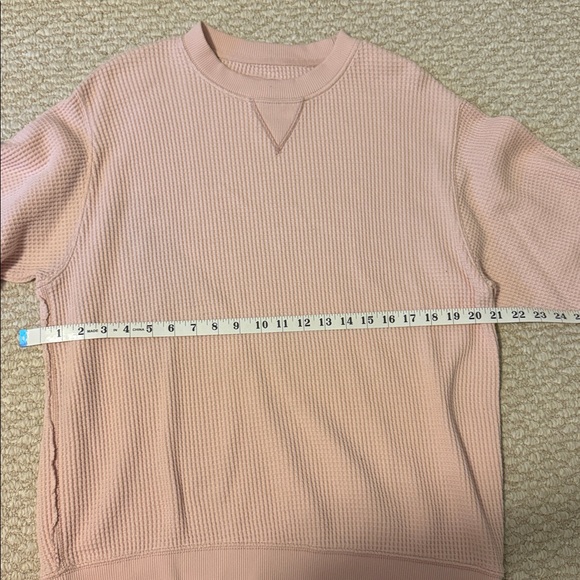 Aerie Light Pink Waffle Knit Crewneck Sweater - Picture 8 of 9
